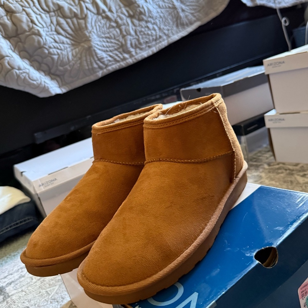 Tan Suede Ankle Boots